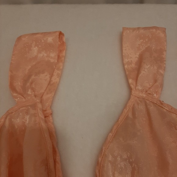 Vintage Lily of France Size Medium Long Animal Print Peach Nightgown Polyester - Picture 10 of 11